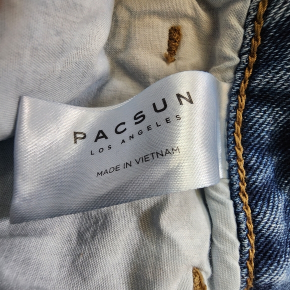 PacSun Mom Jeans Women’s Sz 26 High Rise Medium Wash 100% Cotton Denim Y2k... - Picture 9 of 11
